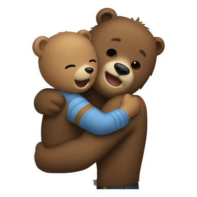 Bear hug sticker