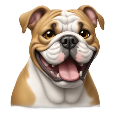 English bulldog smiling sticker