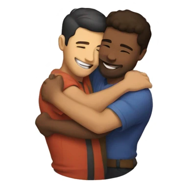 Gay hug sticker