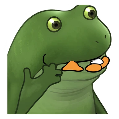 Pepe the frog with ginger hair in a different hairstyle (not a quiff), light skin color, making a pogchamp reaction sticker