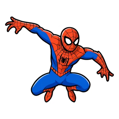 Spider-Man hearts sticker