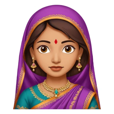 i need an indian in a sari just a face closeup sticker