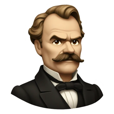 Friedrich Nietzsche celebrating birthday sticker