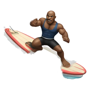 Mike Tyson surfing on a yacht  sticker