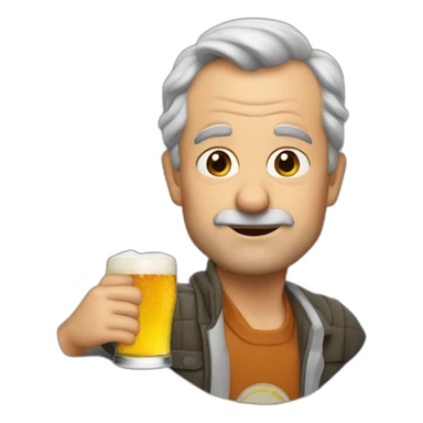 donal trimp drinking beer sticker