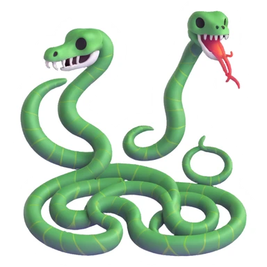 skeleton snake sticker