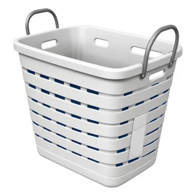 White laundry basket sticker
