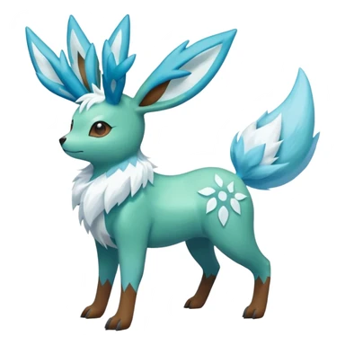 Stantler-Glaceon-Skiddo-Amaura-Flareon-Virizion-fusion-Pokémon-monster (full body) sticker