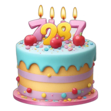 7th birthday cake sticker