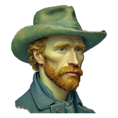 Vincent Van Gogh pintando emoji sticker