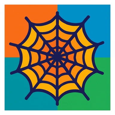 A spider web sticker