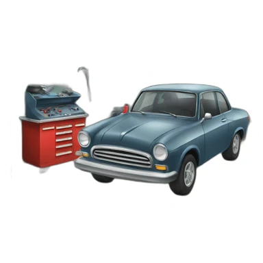 car repair shop sticker