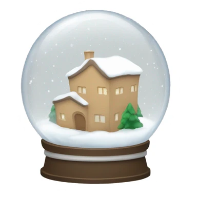 Beige snow globe sticker