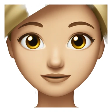 beautiful girl green eyes straight light brown hair sticker