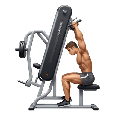 side-view triceps-machine exercise sticker