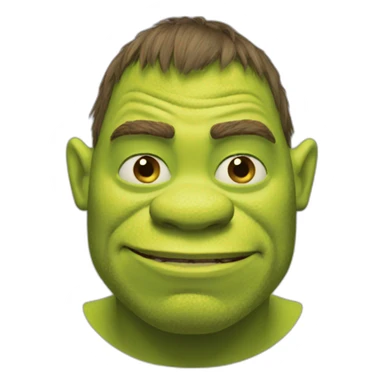 Shrek but as an ugly person sticker