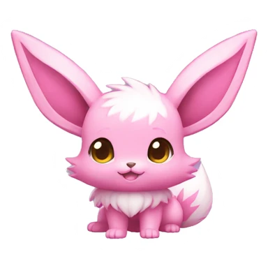 Kawaii Shiny Pink Eevee Full Body sticker