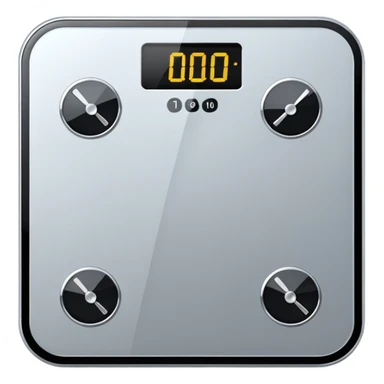 Digital weight scale with 0:00 on it sticker
