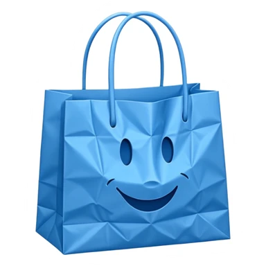 Blue shopping bags sticker