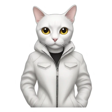 Balenciaga fashionable cat sticker