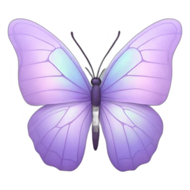 Pastel lilac iridescent butterfly sticker
