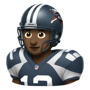 Football player wearing a coon skin hat sticker