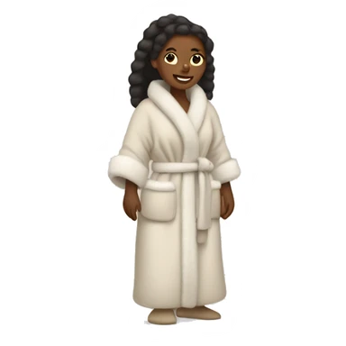 Lady in Ugg robe sticker