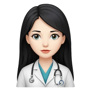  female long haired hotel doctor sticker