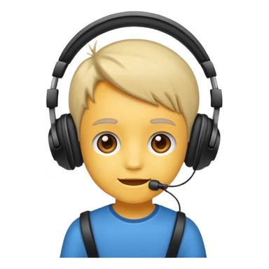 kids with headphones sticker