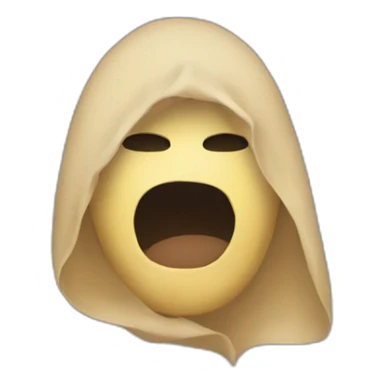 Emoji of a person hiding from the ITS sticker