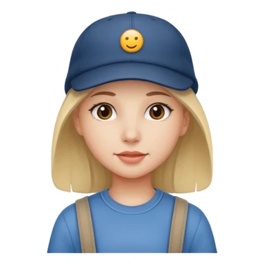 A girl wearing a cap  sticker