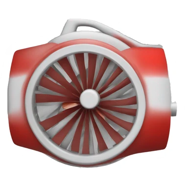 red fan blower sticker