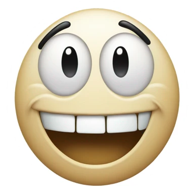 Emoji of a happy face stoned sticker