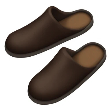 dark brown slippers sticker