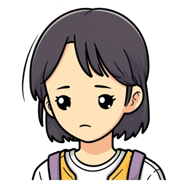 Sad pretty teenage girl who appears lonely and forgotten  sticker