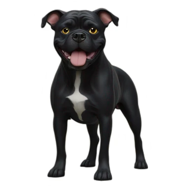 Bull dog black dog con Ud las Palmas football sticker