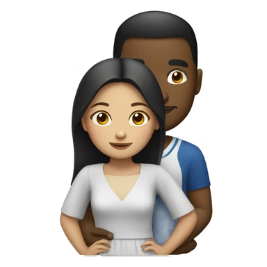 Filipina girl and black guy  sticker