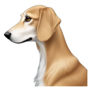 Saluki in profile sticker