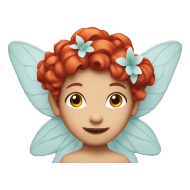 fairy with red hair sticker