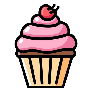 pink cupcake sticker