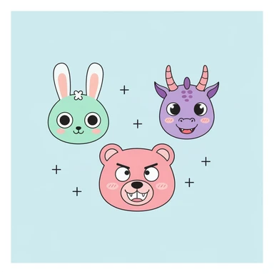 pastel horror banner, cute, expressive, minimal, variation 3 sticker
