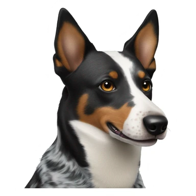 Australian cattle dog black and white sticker