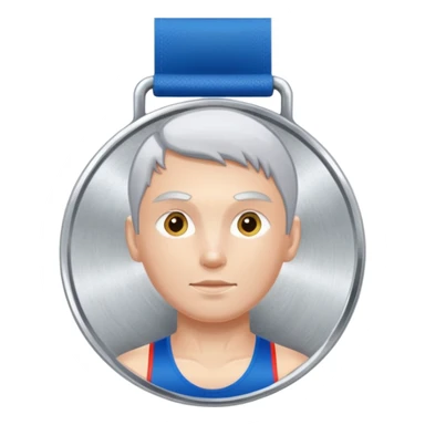 russia sport silver medal sticker