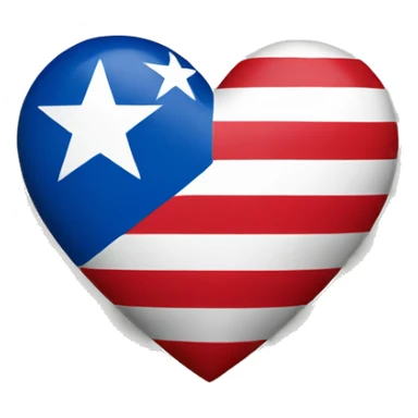 Heart with Puerto Rican flag sticker