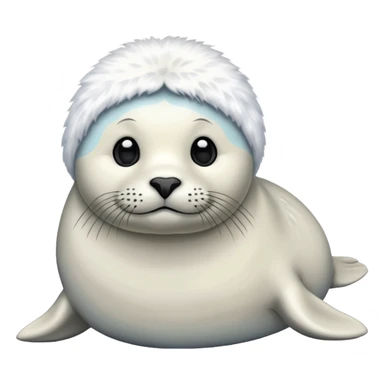 white winter & artic animal (seal)  sticker