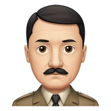 Je veux un emoji représentant adolf Hitler portant une moustache noir et carré sticker