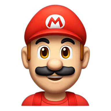 super mario face red cap sticker
