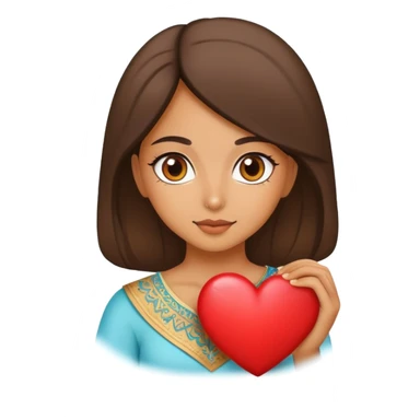 Persian girl with hart sticker
