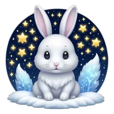 rabbit made of starlight sticker