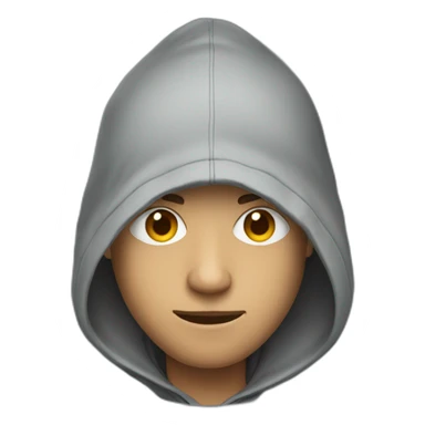 a man with a hoodie looking at a screen sticker